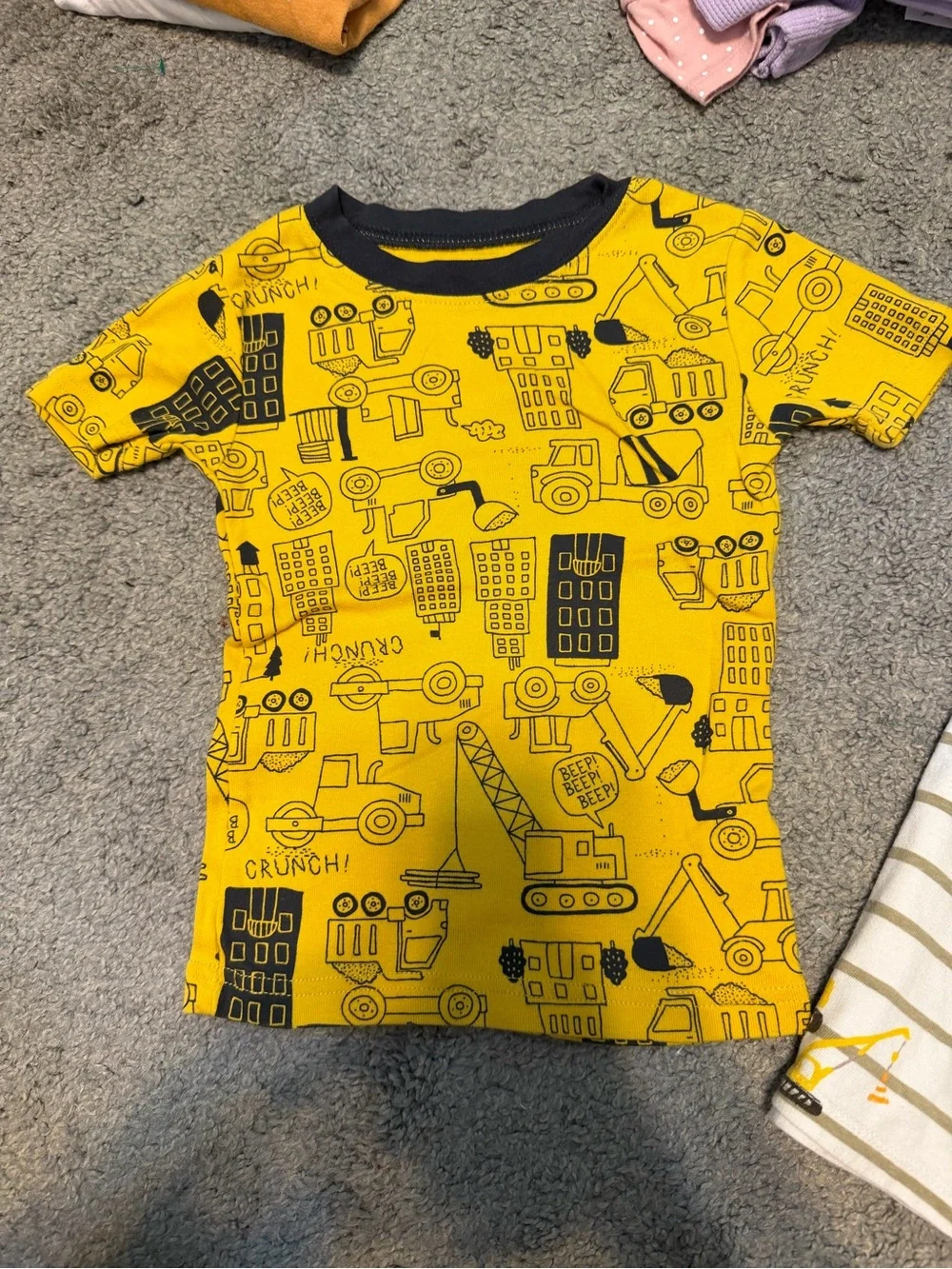 Old Navy Boys Short Sleeve Construction Tee Set - Yellow & White
